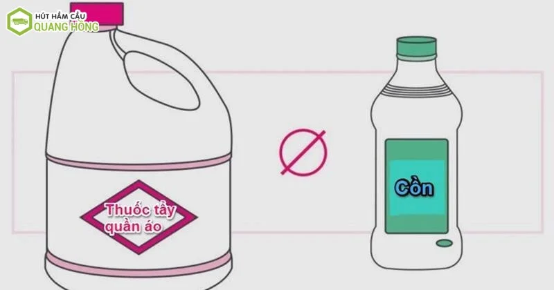 Hiểm họa sử dụng chất tẩy rửa tới sức khỏe 17 Cồn + thuốc tẩy = chloroform